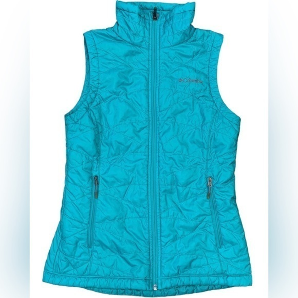 Columbia Omni Heat Teal/green Puffer Vest Sz Small
